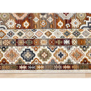  Kalora Interiors Samira Cream Red Orange Traditional Classic Border Rug, 7'10" x 10'2" IMAGE 8