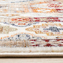  Kalora Interiors Samira Cream Red Orange Traditional Classic Border Rug, 7'10" x 10'2" IMAGE 9