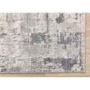  Kalora Interiors Luca Grey White Blue Distressed Border Rug, 7'10" x 10'6" IMAGE 5