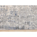  Kalora Interiors Luca Grey White Blue Distressed Border Rug, 7'10" x 10'6" IMAGE 8