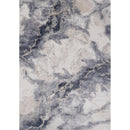  Kalora Interiors Luca Blue Cream Marble Print Rug, 6'7" x 9'6" IMAGE 1