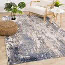  Kalora Interiors Luca Blue Beige Distressed Rug, 6'7" x 9'6" IMAGE 2