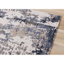  Kalora Interiors Luca Blue Beige Distressed Rug, 6'7" x 9'6" IMAGE 4
