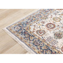  Kalora Interiors Marisa Cream Blue Traditional Border Floral Rug, 5'3" x 7'10" IMAGE 12