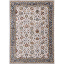  Kalora Interiors Marisa Cream Blue Traditional Border Floral Rug, 5'3" x 7'10" IMAGE 1