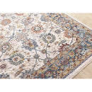  Kalora Interiors Marisa Cream Blue Traditional Border Floral Rug, 5'3" x 7'10" IMAGE 4