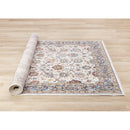  Kalora Interiors Marisa Cream Blue Traditional Border Floral Rug, 5'3" x 7'10" IMAGE 7