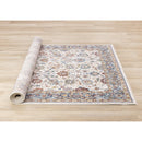  Kalora Interiors Marisa Cream Blue Traditional Border Floral Rug, 7'10" x 10'2" IMAGE 7