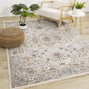  Kalora Interiors Marisa Cream Beige Floral Medallion Rug, 5'3" x 7'10" IMAGE 2