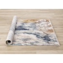  Kalora Interiors Marisa Blue Orange White Granite Swirl Rug, 5'3" x 7'10" IMAGE 7