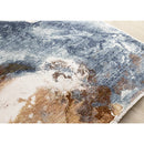  Kalora Interiors Marisa Blue Orange White Granite Swirl Rug, 7'10" x 10'2" IMAGE 4