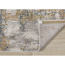  Kalora Interiors Marisa Distressed Abstract Red Yellow Blue Plush Rug, 7'10" x 10'2" IMAGE 6
