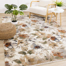  Kalora Interiors Serene Warm Toned Floral Print Rug, 5'3" x 7'10" IMAGE 2