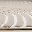  Kalora Interiors Leo Cream Beige Modern Geometric Arches Pattern Rug, 5'3" x 7'7" IMAGE 9