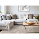  Kalora Interiors Leo Cream Beige Modern Geometric Arches Pattern Rug, 7'10" x 10'6" IMAGE 3
