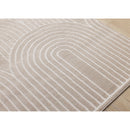  Kalora Interiors Leo Cream Beige Modern Geometric Arches Pattern Rug, 7'10" x 10'6" IMAGE 4