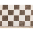  Kalora Interiors Leo Brown White Checkers Rug, 5'3" x 7'7" IMAGE 6