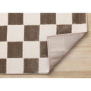  Kalora Interiors Leo Brown White Checkers Rug, 7'10" x 10'6" IMAGE 4