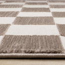  Kalora Interiors Leo Brown White Checkers Rug, 7'10" x 10'6" IMAGE 7