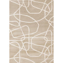  Kalora Interiors Leo Beige Cream Organic Line Design Rug, 5'3" x 7'7" IMAGE 1
