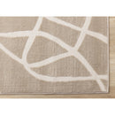  Kalora Interiors Leo Beige Cream Organic Line Design Rug, 5'3" x 7'7" IMAGE 5