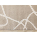  Kalora Interiors Leo Beige Cream Organic Line Design Rug, 5'3" x 7'7" IMAGE 8