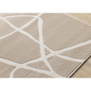  Kalora Interiors Leo Beige Cream Organic Line Design Rug, 7'10" x 10'6" IMAGE 4