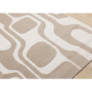  Kalora Interiors Leo Beige Cream Mid-Century Modern Design Rug, 7'10" x 10'6" IMAGE 4