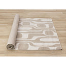  Kalora Interiors Leo Beige Cream Mid-Century Modern Design Rug, 7'10" x 10'6" IMAGE 7