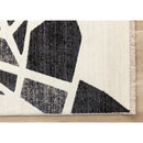  Kalora Interiors Samira Cream Blue Red Shattered Glass Design Rug, 5'3" x 7'10" IMAGE 5