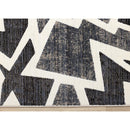  Kalora Interiors Samira Cream Blue Red Shattered Glass Design Rug, 5'3" x 7'10" IMAGE 8