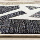  Kalora Interiors Samira Cream Blue Red Shattered Glass Design Rug, 5'3" x 7'10" IMAGE 9