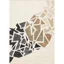  Kalora Interiors Samira Cream Blue Red Shattered Glass Design Rug, 7'10" x 10'2" IMAGE 1