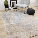  Kalora Interiors Marisa Blue Beige White Distressed Rug, 5'3" x 7'10" IMAGE 2