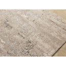  Kalora Interiors Zola Beige Cream Black Distressed Rug, 5'3" x 7'7" IMAGE 4