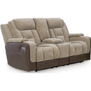 Signature Design by Ashley Mixed Motion PC8350418 Power Reclining Loveseat with Console  & Adjutasble Headrest IMAGE 1