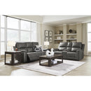  Signature Design by Ashley Bleckley Power Reclining Leather Match Loveseat with Console PCU1200018C IMAGE 10
