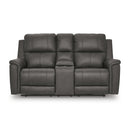  Signature Design by Ashley Bleckley Power Reclining Leather Match Loveseat with Console PCU1200018C IMAGE 3