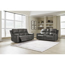  Signature Design by Ashley Bleckley Power Reclining Leather Match Loveseat with Console PCU1200018C IMAGE 8