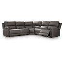  Signature Design by Ashley Bleckley Power Reclining Leather Match 5 pc Sectional PCU1200058C/PCU1200046C/PCU1200077C/PCU1200031C/PCU1200062C IMAGE 1