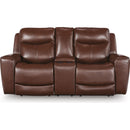  Signature Design by Ashley Next Move Power Reclining Leather Match Loveseat with Console PCU1210218C IMAGE 3