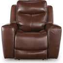  Signature Design by Ashley Next Move Power Leather Match Recliner PCU1210213C IMAGE 3