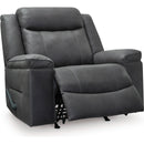  Signature Design by Ashley Status Check Rocker Leather Look Recliner PC6530725C IMAGE 2