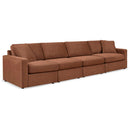  Signature Design by Ashley® Modmax 92102U1 4 pc Sectional and 2 Ottomans - Spice IMAGE 5