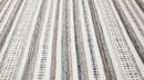  Kalora Interiors Aspen White Grey Brown Striped Southwestern Pattern Rug, 5'3" x 7'7" EXTERNAL_VIDEO 1